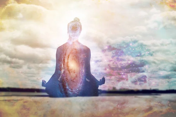 Yoga Meditatie Symbool — Stockfoto