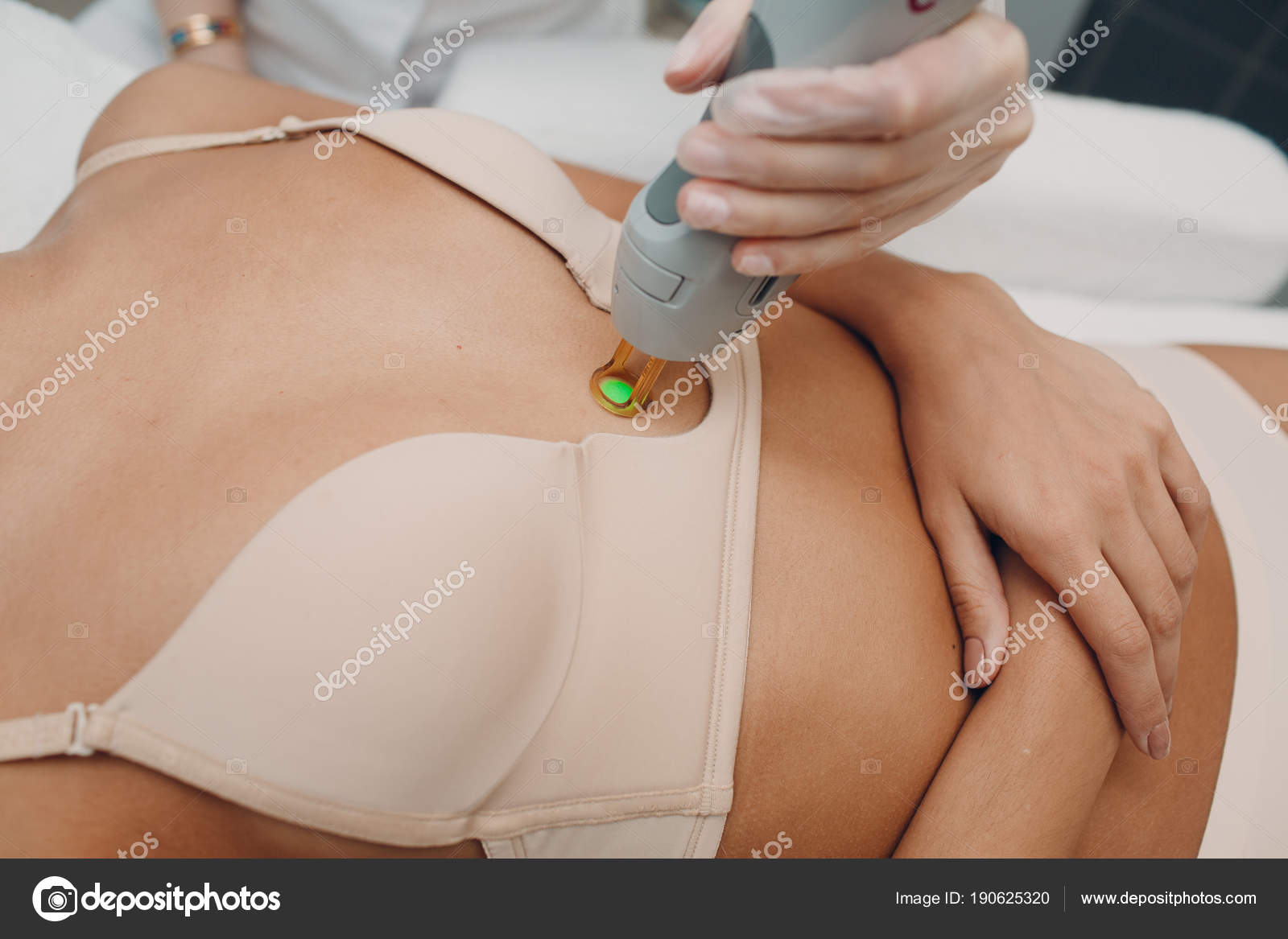 Breast Laser Epilation Cosmetology Hair Removal Cosmetology Procedure Laser  Epilation Stock Photo by © 190625320