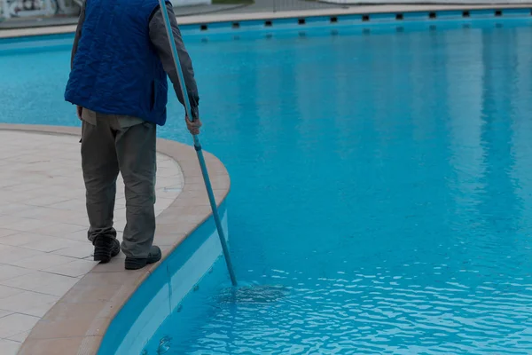 Pool Sweaming Cleaner Net Cleans Water — Stok Foto
