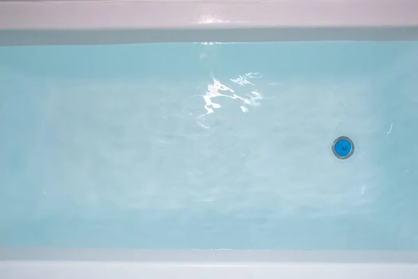 Blue Water Bath Bathroom Top View — Stock Photo, Image