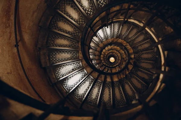 Spiral Staircase Human Hand — Stock Photo, Image