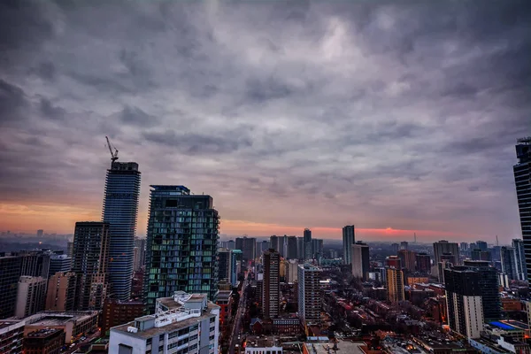 Nascer do sol em Toronto, Canadá — Fotografia de Stock