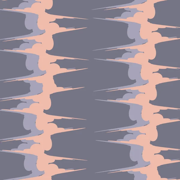Patrón de decoración ondulado con melocotón y líneas grises. Textura de adorno de moda. Patrón de rayas de verano. Textil de moda simple — Archivo Imágenes Vectoriales