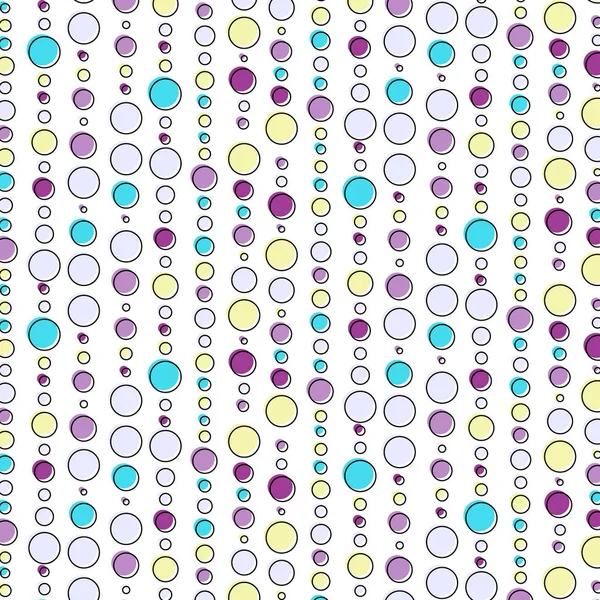 Patrón de repetición circular. Adorno textil de lunares. Decoración de textura creativa. Mosaico geométrico divertido impresión — Archivo Imágenes Vectoriales