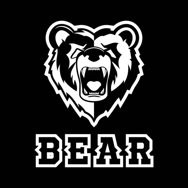 Logo moderno orso grizzly professionale per una squadra sportiva — Vettoriale Stock