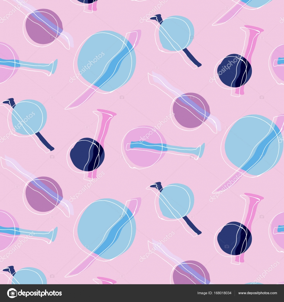 Padrão De Retrô Pop Arte Vetorial Rosa Azul Vibrações Positivas