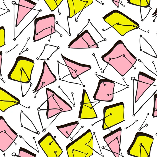 Geometrische patroon memphis stijl. Vectorillustratie met poly-elementen. jaren 90 stijl abstracte Feestdecoratie. 3D-creatieve doodles. Confetti kleurrijke vormen, schattige pixels trendy vorm — Gratis stockfoto