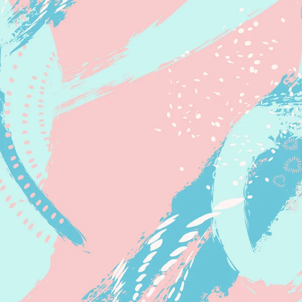Векторный рисунок с линиями мазков кисти. Абстрактный цветной принт. Клетчатый штрих современного текстиля. Гранж-хипстер нарисован — стоковый вектор