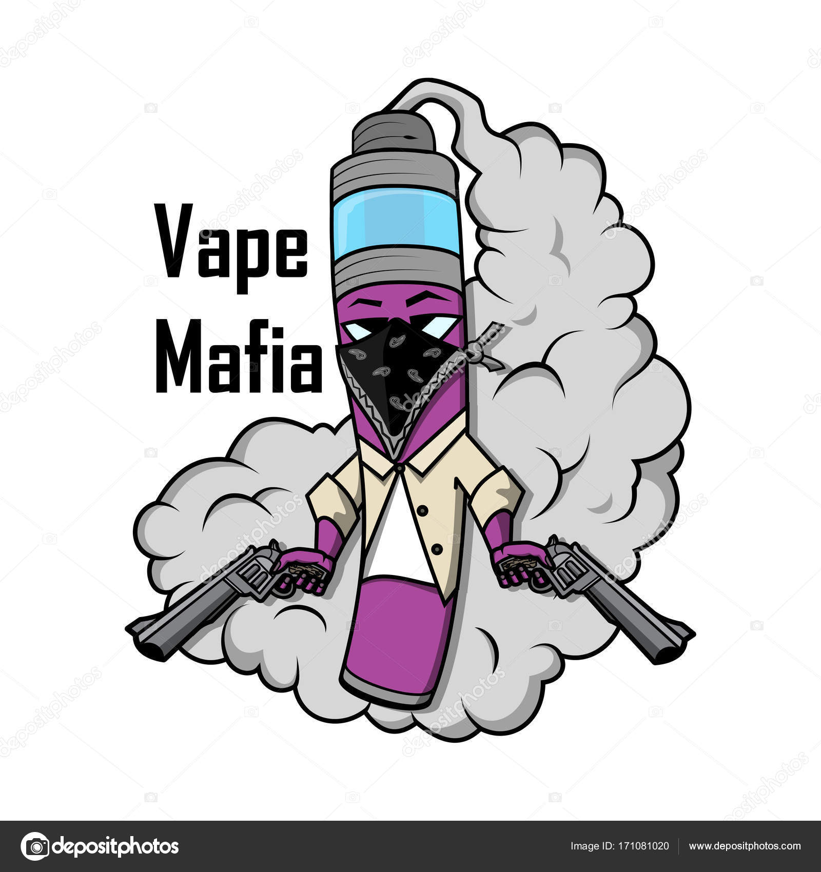 Vape Mafia Illustration Vaping Juice For Vape Stock Vector Image By ©