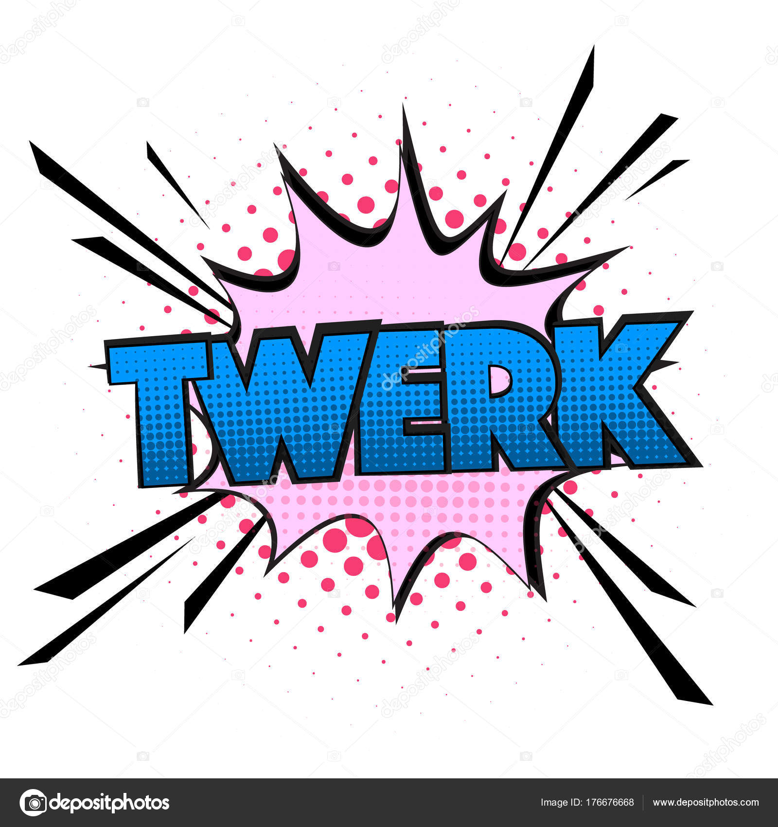 Цитата Из Пузыря Комиксов С Эмоциональным Текстом Twerk. Векторная.