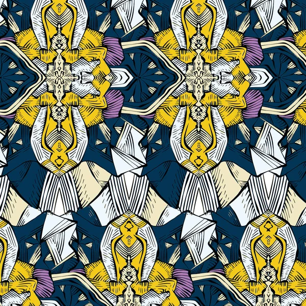 Enkel, repetitiv mosaikk, geometrisk dekorativ linjekunst. Sømløse periodiske former, utforming av tekstiler, pyntemønster, firkantet tekstur – royaltyfritt gratis stockfoto