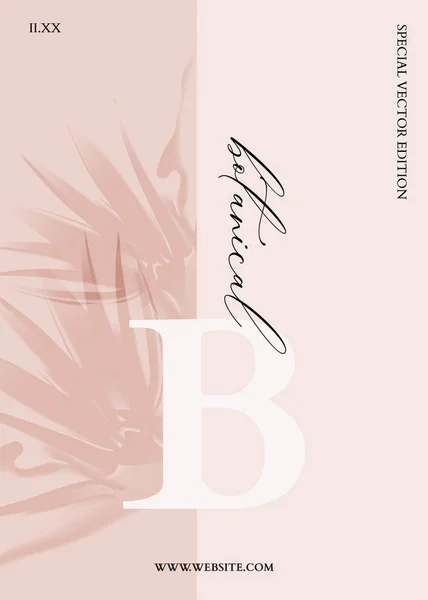 Flores botánicas exóticas sobre fondo beige. 3d flores realistas en la tarjeta de felicitación de verano, diseño de la naturaleza, invitación moderna. Pastel flor poder imprimir — Vector de stock