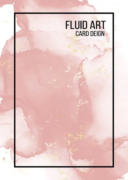 Cartel de mármol suave rosa rosa de contraste vectorial, tarjeta de felicitación de tinta de alcohol pastel, banner del sitio web de entintado, embalaje abstracto con fondo de flujos de lípidos — Vector de stock