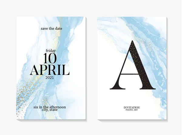 Watercolor marble blue liquid texture in vector. Applicable for design covers, presentation, invitation, flyers, annual reports, posters and business card Stock Illustration