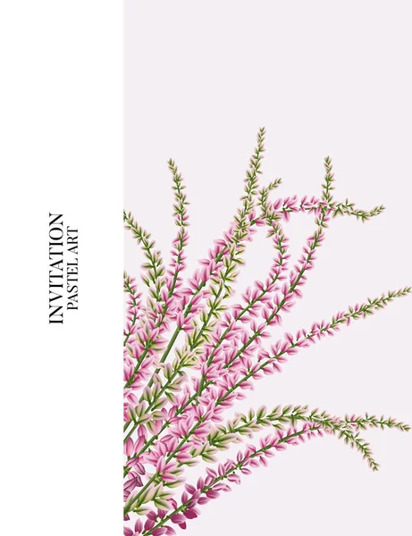Lavandula Diminutas Flores Fondo Flor Lavanda Ilustración Floral Aromática Base — Archivo Imágenes Vectoriales