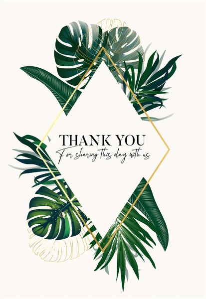 Safari palm tropical ullustration. garden luxury drawing design for weddng invire, cosmetics, spa, perfume, health care products, aroma, wedding invitation. Vector — Stock Vector