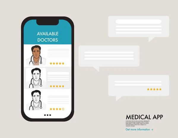 Online Dokter Ondersteuning Therapie Virtuele Gezondheidszorg Chat Medische Oproep Verpleegkundigen — Stockvector