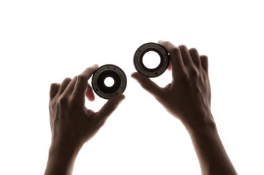 bir vintage kamera objektifi