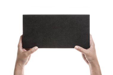 Bir adam elini tutmak bir kutu