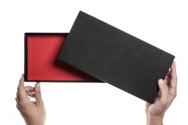 Bir adam elini tutmak bir kutu