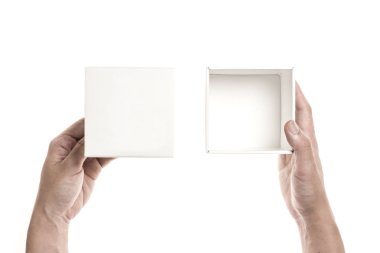 Bir adam elini tutmak bir kutu