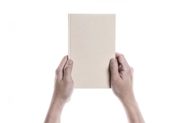 Mano sostener una portada del libro — Foto de Stock