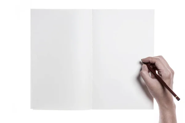 Mão segurar um livro — Fotografia de Stock