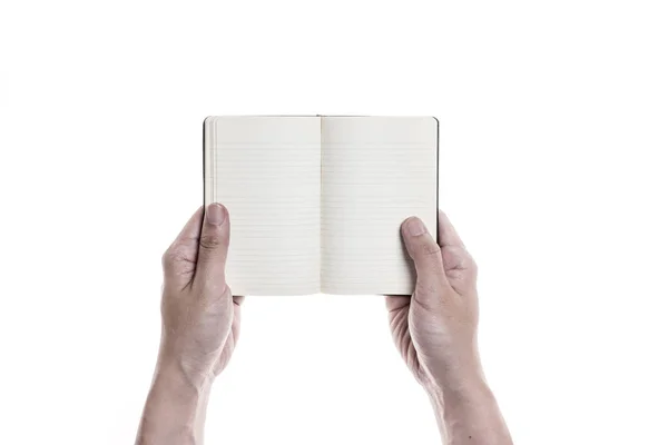 Mão segurar um livro — Fotografia de Stock