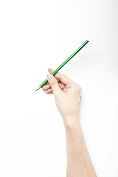 Kezében színes ceruza — Stock Fotó