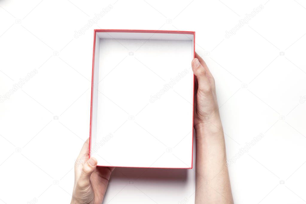 holding a empty box