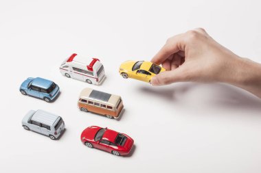 bir mini Araba, spor araba tutarak
