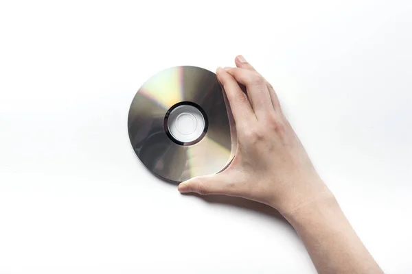 Drží na cd — Stock fotografie