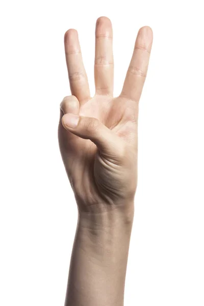 Hands make three. — Stock Photo, Image