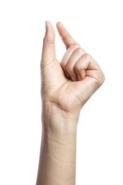 kadın eli bir jest yapmak