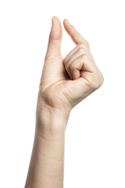 Женская рука делает жест — стоковое фото
