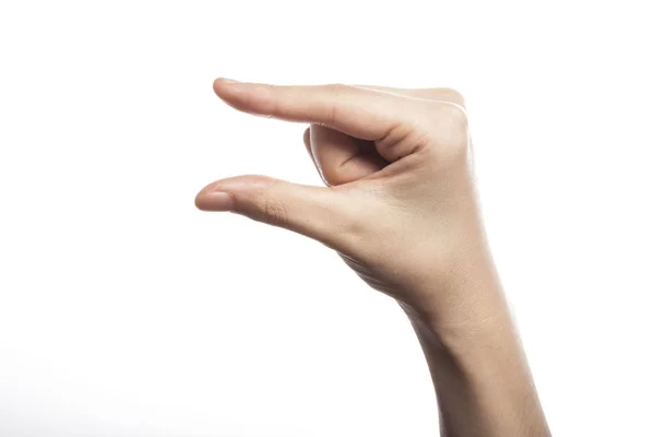 Les mains de femme font épaisseur — Photo