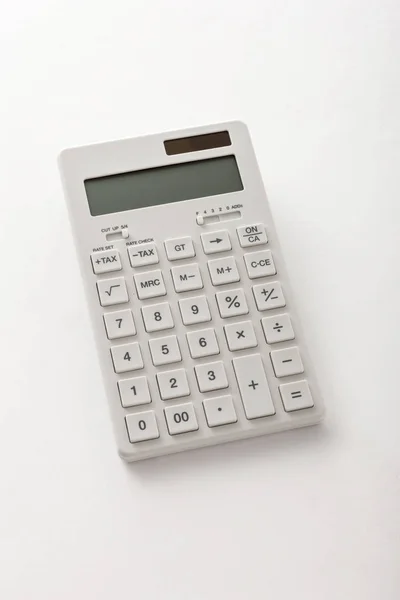 Calculadora Fundo Branco Isolado — Fotografia de Stock
