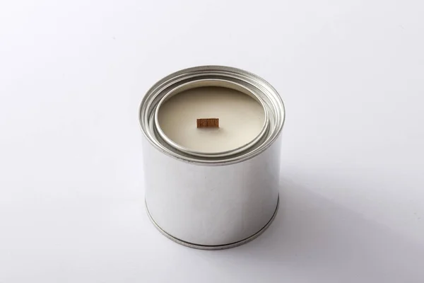 Candle White Background Isolated — Stock Photo, Image