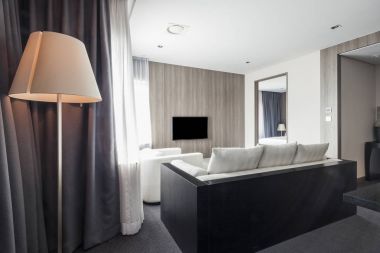 modern ve lüks otel odası.