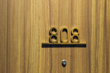 Otel kapı numarası, görüntü yakından