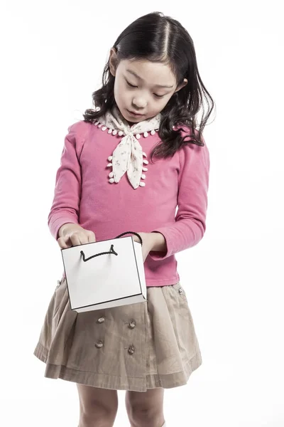 Asiática Coréia Japonês Chinês Menina Criança Estudante Criança Mulher Fêmea — Fotografia de Stock