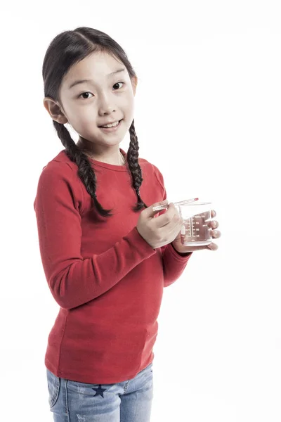 Cute Girl Making Chemical Experiments — Stock Photo, Image