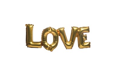 izole üzerinde beyaz arka plan yüzen aşk balonlar.