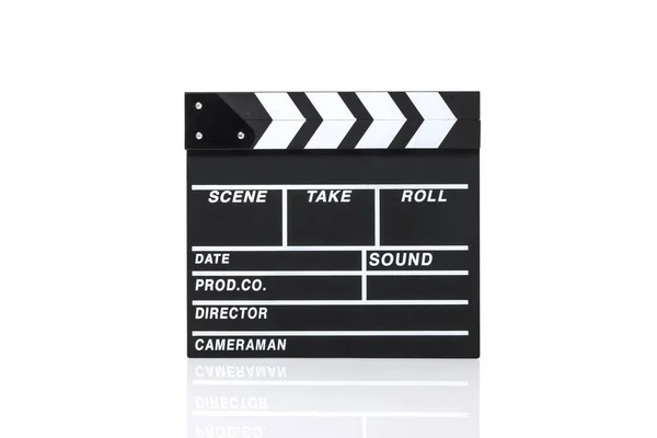 Movie Clapper Isolated White Background — Stock Photo, Image