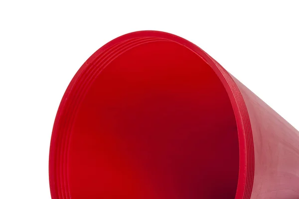 白い背景で隔離赤いメガホン — ストック写真