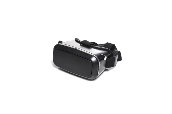 Sort Virtual Reality Hjelm Med Smartphone Isoleret Hvid Baggrund - Stock-foto