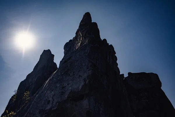 Tustan fortrress. Felsen vom Berg — Stockfoto