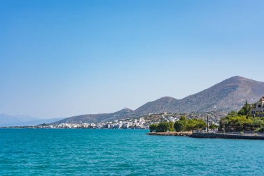 Elounda sahil Girit Adası Yunanistan