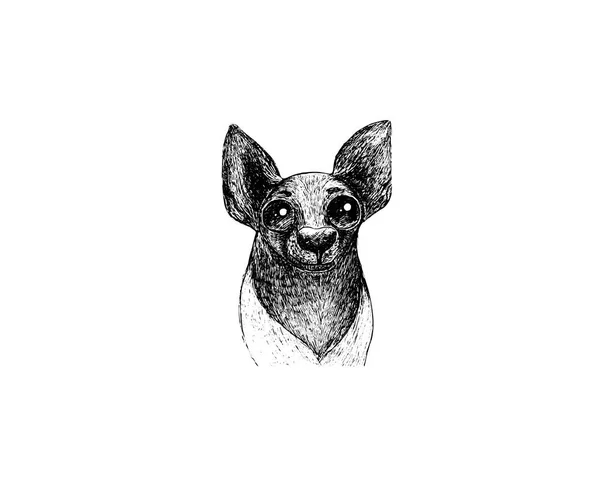Tekening illustratie van dat Terriër ras hond cartoon potlood en houtskool op papier kunst en pastel zwarte schets op witte achtergrond — Stockvector