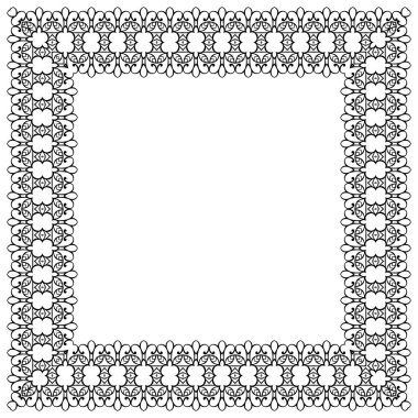 Sınır vektör vintage desen. Dekoratif retro çerçeve